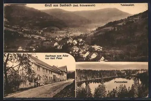 AK Seebach /bad. Schwarzwald, Gasthaus Zum Adler, Inh. Karl Maier, Mummelsee
