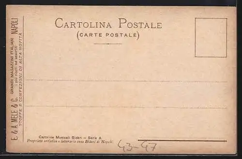 Lithographie Neapel / Napoli, Lied `mmaculati! hübsche Frau mit Taburin