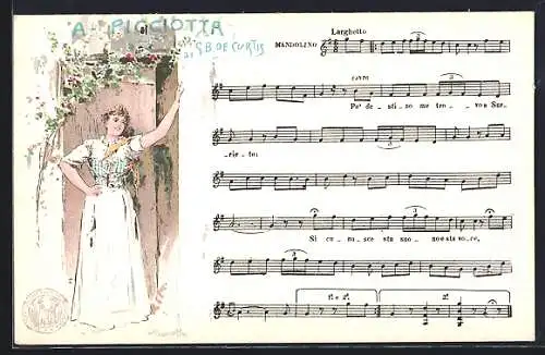 AK Neapel / Napoli, Lied A Picciotta, Mele - Novita in Confezioni