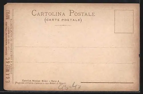 Lied-AK Lied, Neapel / Napoli, Carmela, junge Neapolitanerin