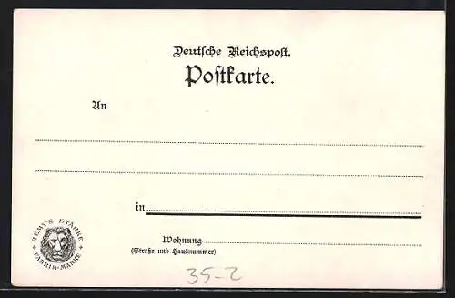 AK Rheinpartie mit Loreley, Reklame für Remy`s Stärke Fabrikmarke