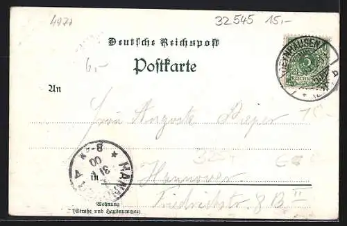 AK Bad Oeynhausen, Ansicht von Thermalbad, Kuraus und der Wandelbahn