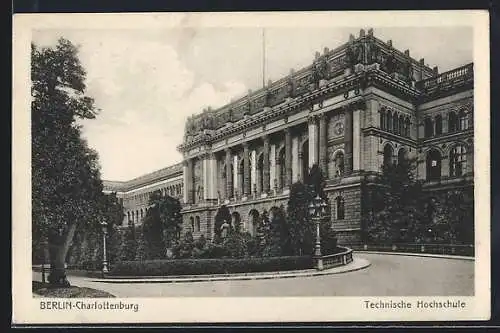 AK Berlin-Charlottenburg, Technische Hochschule mit Vorplatz