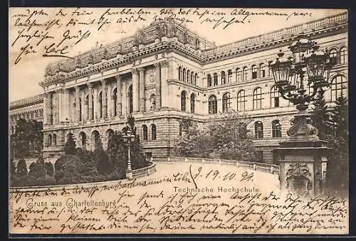 AK Berlin-Charlottenburg, Technische Hochschule mit Vorplatz