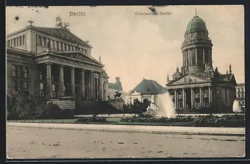 AK Berlin, Gendarmenmarkt mit Fontaine