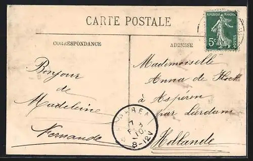 AK Paris, Inondations de 1910, Le Pont des Invalides