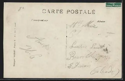 AK Paris, Inondation 1910, Avenue Montaigne