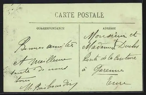 AK Paris, Inondations de 1910, Rue de la Convention avec charrette et cavaliers