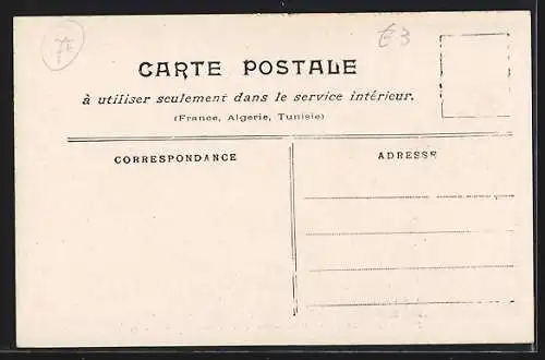 AK Paris, Rue Saint-Charles inondée (janvier 1910) avec vue sur la Tour Eiffel