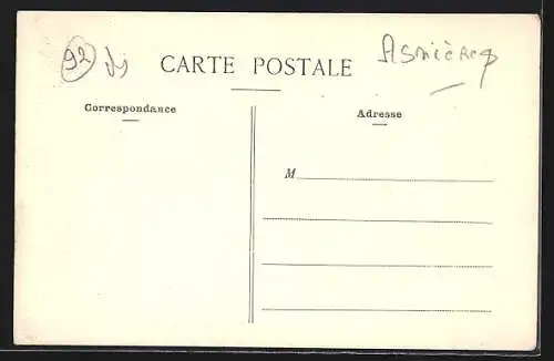 AK Asnières, Inondation de janvier 1910, Le quai d`Asnières avec barques