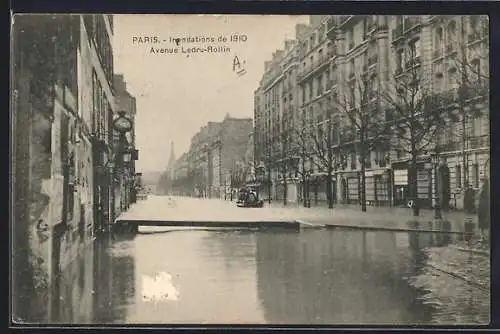 AK Paris, Inondations de 1910 Avenue Ledru-Rollin