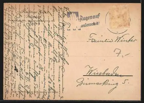 AK Köln-Neustadt, Konditorei-Café Füllenbach, Hohenzollernring 34, Innenansicht vom Wintergarten