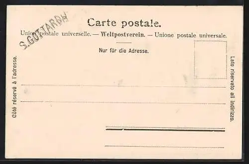 AK Andermatt, Teilansicht mit Kirche