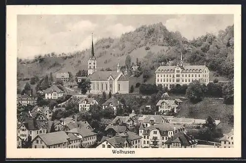 AK Wolhusen, Teilansicht mit Kirche