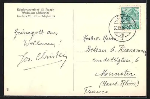 AK Wolhusen, Teilansicht mit Kirche