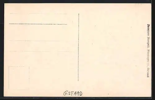 AK Gstaad, Teilansicht mit Strassenpartie