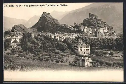 AK Sion, Vue générale avec Tourbillon et Valère