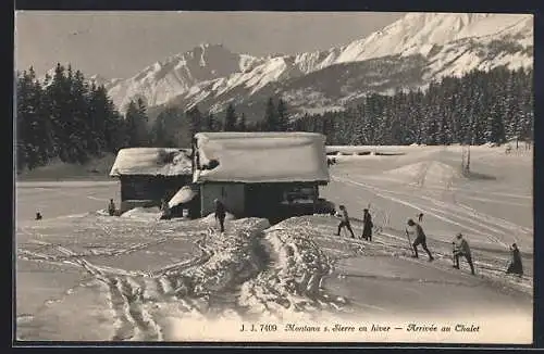 AK Montana s. Sierre, Arrivée au Chalet en hiver