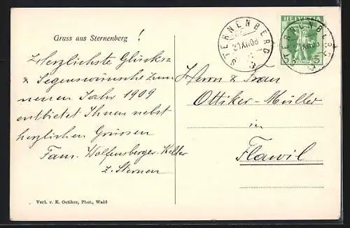 AK Sternenberg, Ortspartie mit Strasse