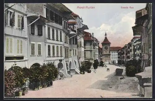 AK Morat-Murten, Grande Rue, Strassenansicht