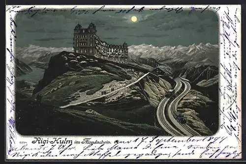 Lithographie Rigi-Kulm, Gasthaus