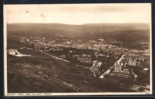 AK Ilkley, Panorama from Cow & Calf Rocks