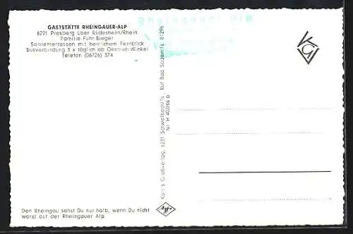 AK Lorch /Rhein, Gaststätte Rheingauer-Alp