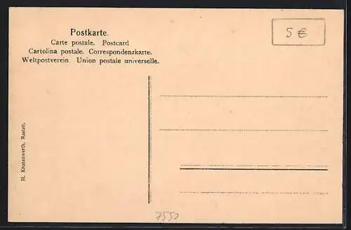 AK Rastatt, Blick auf das Schloss