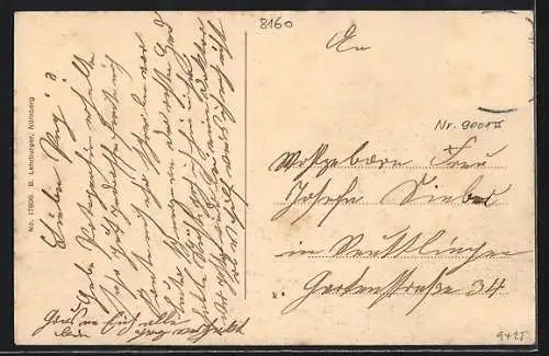 AK Miesbach, Ortsansicht mit Kirche