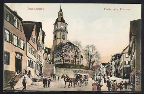 AK Backnang, Strassenpartie beim Postamt