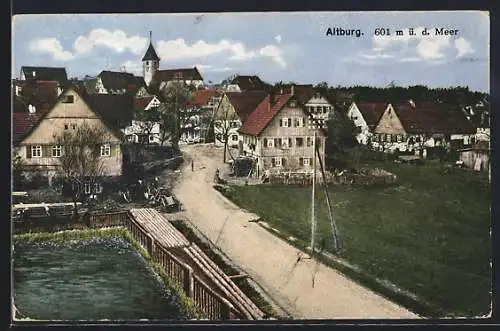 AK Altburg, Strassenpartie mit Häusern