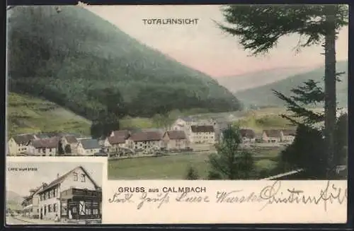 AK Calmbach, Totalansicht, Café Wurster