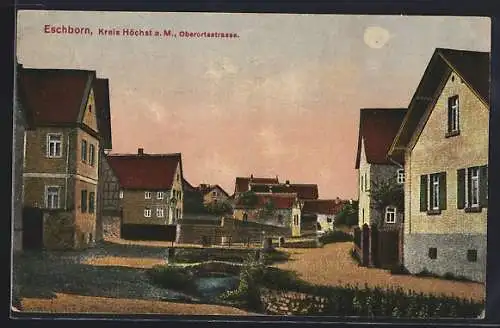 AK Eschborn /Höchst, Oberortsstrasse mit Brücken