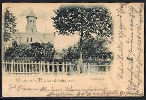 AK Berlin-Niederschönhausen, Sanssouci mit Garten