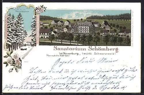 AK Schömberg i. Schwarzwald, Totale des Sanatoriums