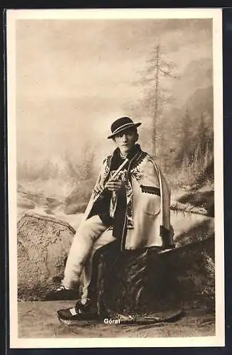 AK Góral, Mann in polnischer Tracht