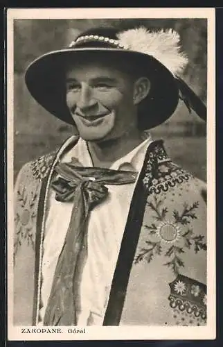AK Zakopane, Góral, Mann in polnischer Tracht