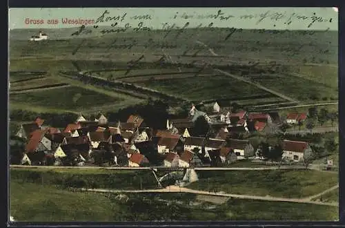 AK Wessingen, Teilansicht mit Strassenpartie