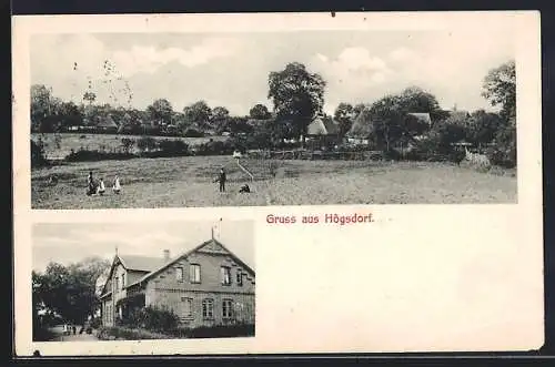 AK Högsdorf, Gebäudeansicht, Ortspartie