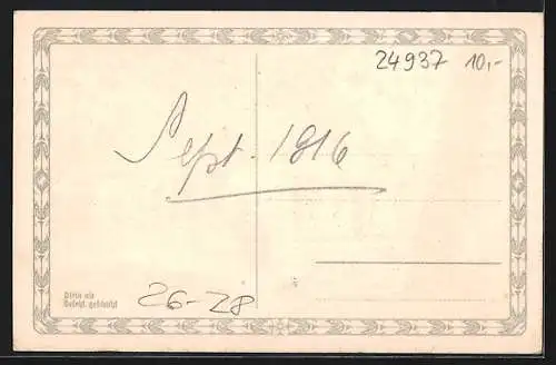 Steindruck-AK Flensburg, Partie in der Marienhölzung