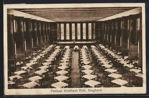 AK Stieghorst, Festhalle Waldheim Rütli, Innenansicht