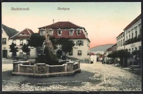AK Stadtsteinach, Partie am Marktplatz