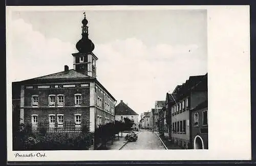 AK Pressath / Opf., Strassenpartie am Rathaus