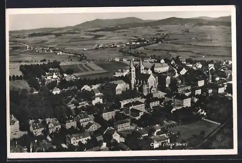 AK Cham /Bayr. Wald, Ortsansicht aus der Vogelschau