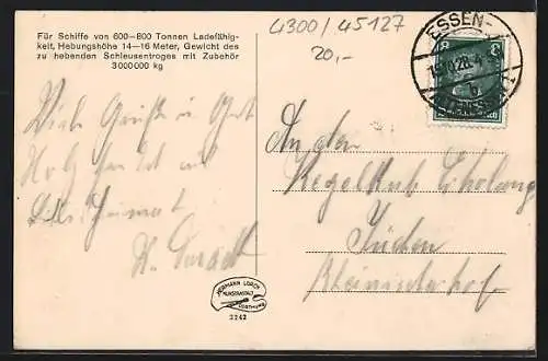 AK Henrichenburg, Drei Ansichten vom Schiffshebewerk