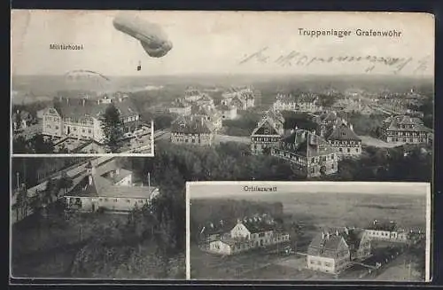 AK Grafenwöhr, Truppenlager, Ballon, Militärhotel