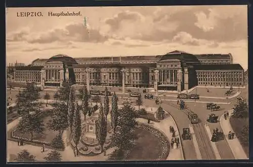 AK Leipzig, Hauptbahnhof und Vorplatz