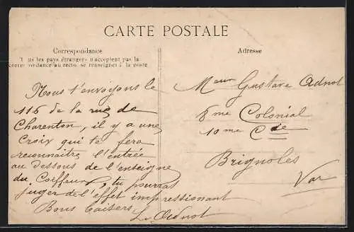 AK Paris, Crue de la Seine 1910, Rue de Charenton inondée