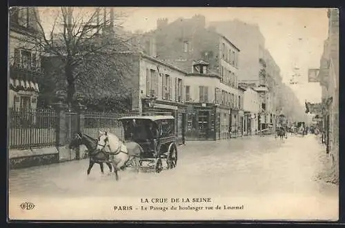 AK Paris, La crue de la Seine, passage du boulanger rue de Lourmel