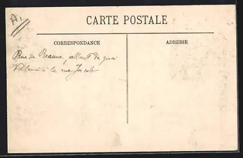 AK Paris, Les Passerelles Rue de Beaune lors des inondations de 1910
